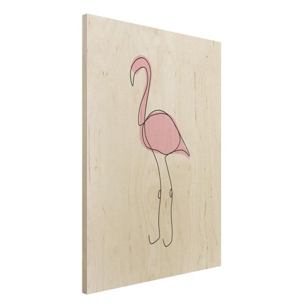 Deko Kinderzimmer Flamingo Line Art