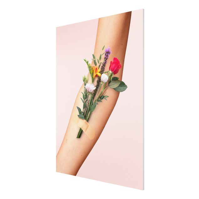 Wohndeko Blume Arm mit Blumen