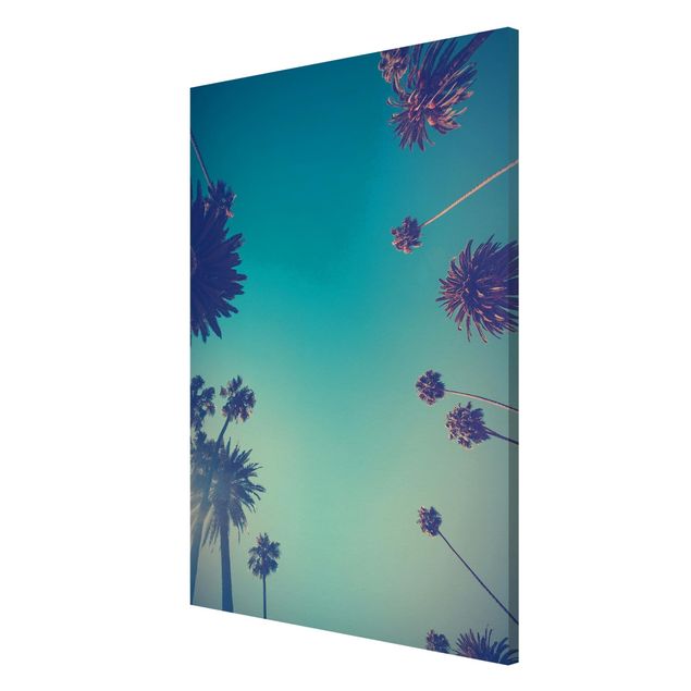 Wanddeko Esszimmer Tropische Pflanzen Palmen und Himmel II