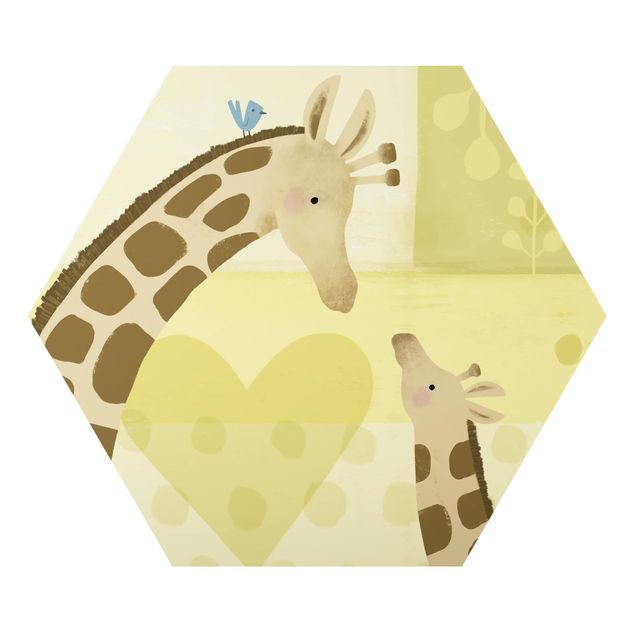 Wanddeko Babyzimmer Mama und ich - Giraffen