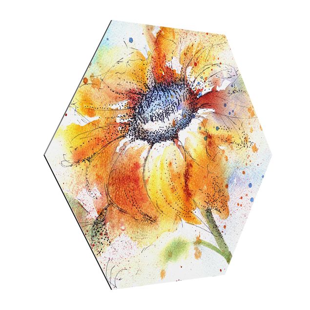 Wanddeko Flur Painted Sunflower