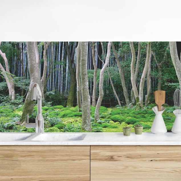 Wanddeko Küche Japanischer Wald