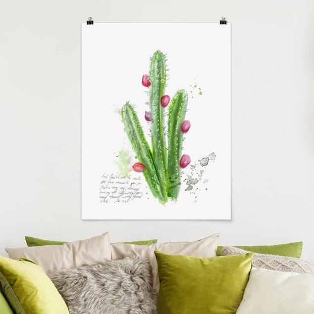 Wanddeko Schlafzimmer Kaktus mit Bibelvers II