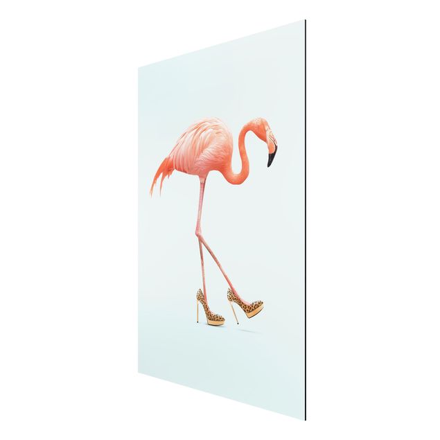 Wanddeko Esszimmer Flamingo mit High Heels