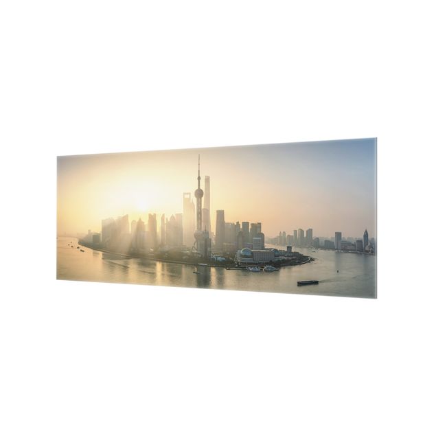 Wohndeko Skylines Pudong bei Sonnenaufgang