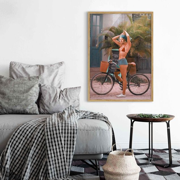 Wanddeko Schlafzimmer Fahrrad Mädchen
