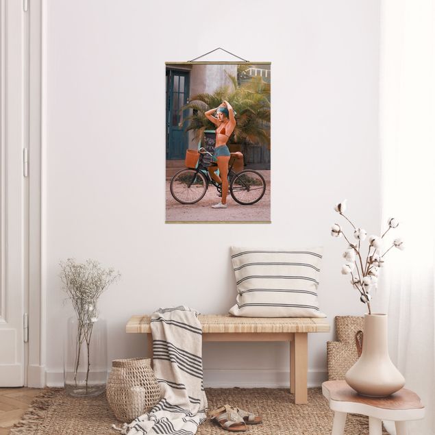 Wanddeko Schlafzimmer Fahrrad Mädchen