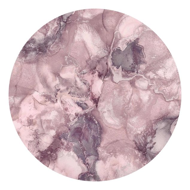 Wanddeko Büro Farbexperimente Marmor Violett