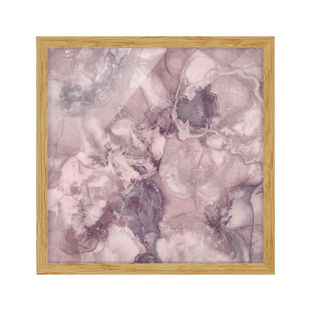 Wanddeko Esszimmer Farbexperimente Marmor Violett