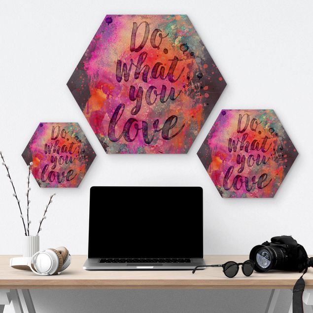 Wandbilder Kunstdrucke Farbexplosion Do what you love