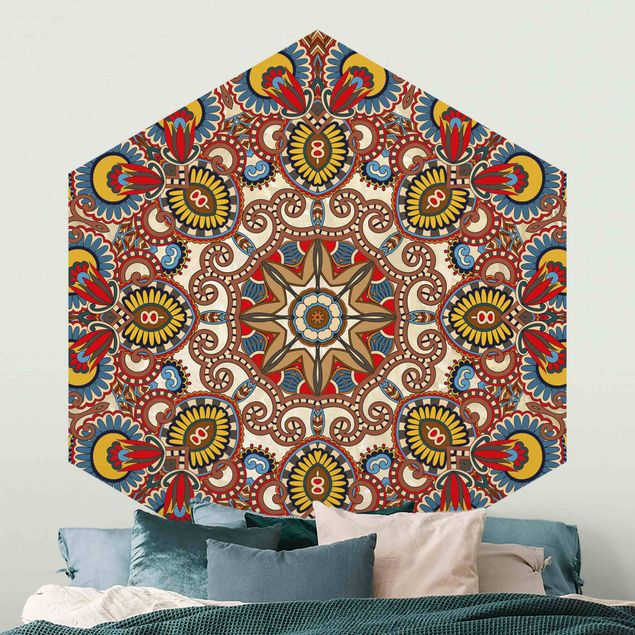 Wanddeko Schlafzimmer Farbiges Mandala