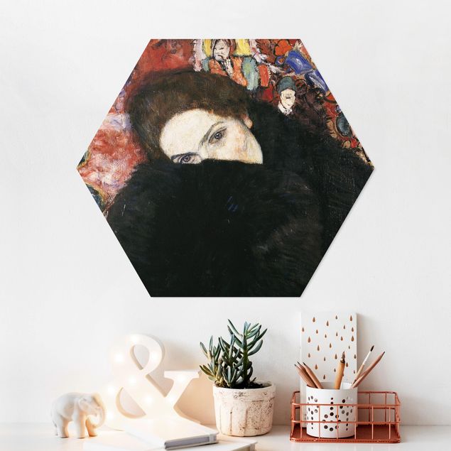 Wanddeko Schlafzimmer Gustav Klimt - Dame mit Muff