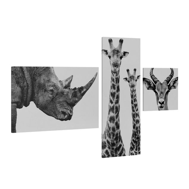 Wanddeko Esszimmer Safari Trilogie II