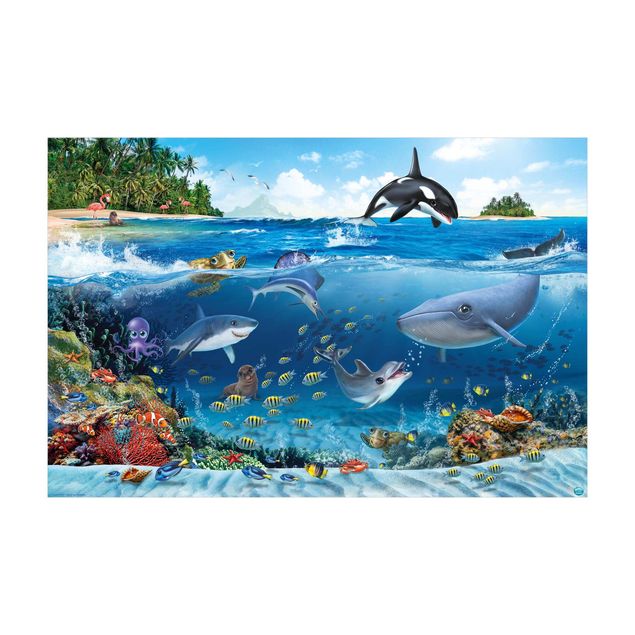 Wanddeko Jungenzimmer Animal Club International - Unterwasserwelt mit Tieren