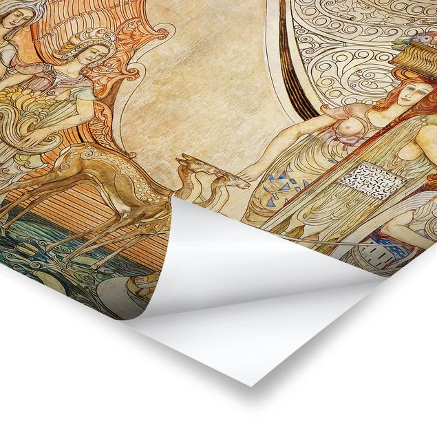 Wanddeko Esszimmer Galileo Chini - Dekoration der Terme Berzieri Detail 5
