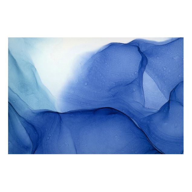 Wanddeko Flur Meliertes Tintenblau