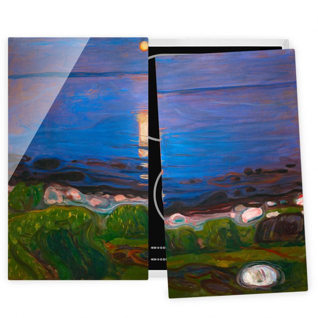 Wanddeko blau Edvard Munch - Sommernacht am Meeresstrand