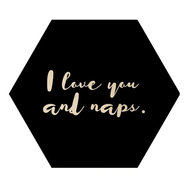 Wanddeko Praxis I love you. And naps