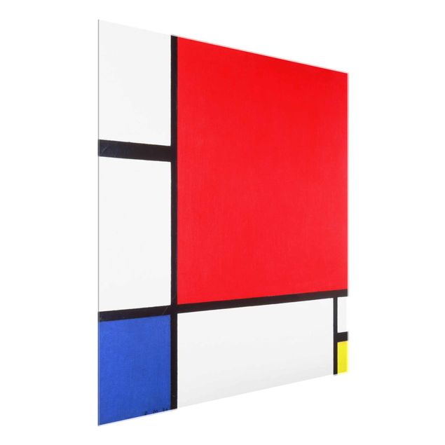 Wanddeko Esszimmer Piet Mondrian - Komposition Rot Blau Gelb