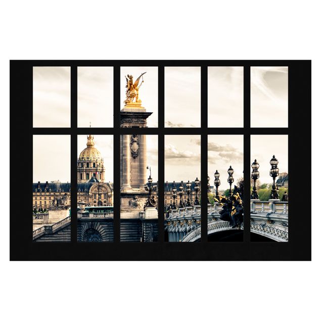 Wanddeko Flur Fenster Pont Alexandre Paris