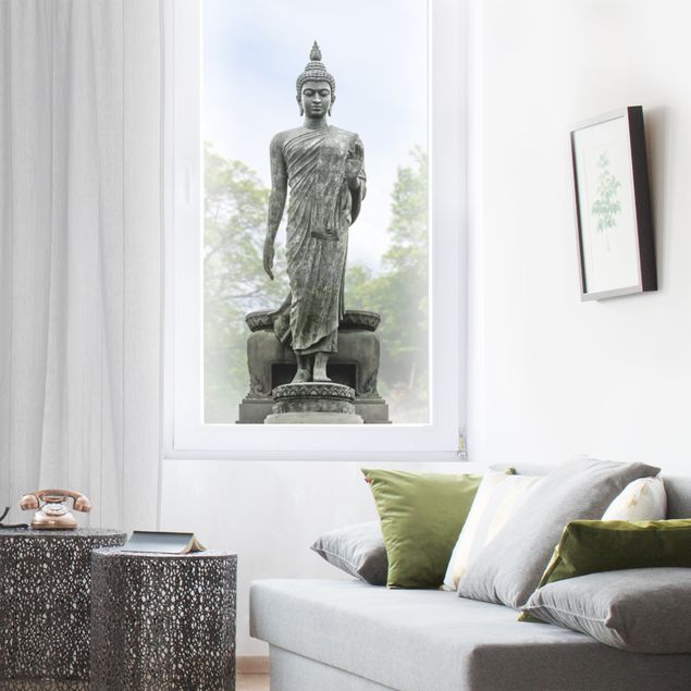 Wanddeko Flur Buddha Statue