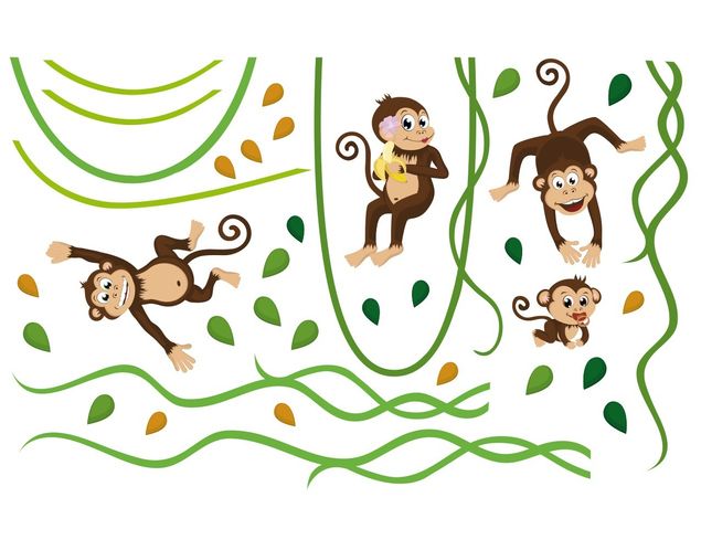 Wanddeko Büro Affenbande