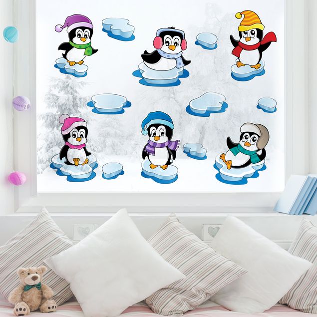 Deko Kinderzimmer Pinguin Winter Set