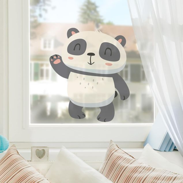 Wanddeko Büro Winkender Panda