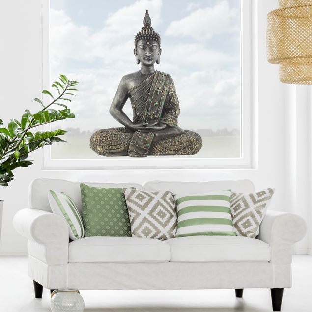 Wanddeko Wohnzimmer Zen Buddha Stein