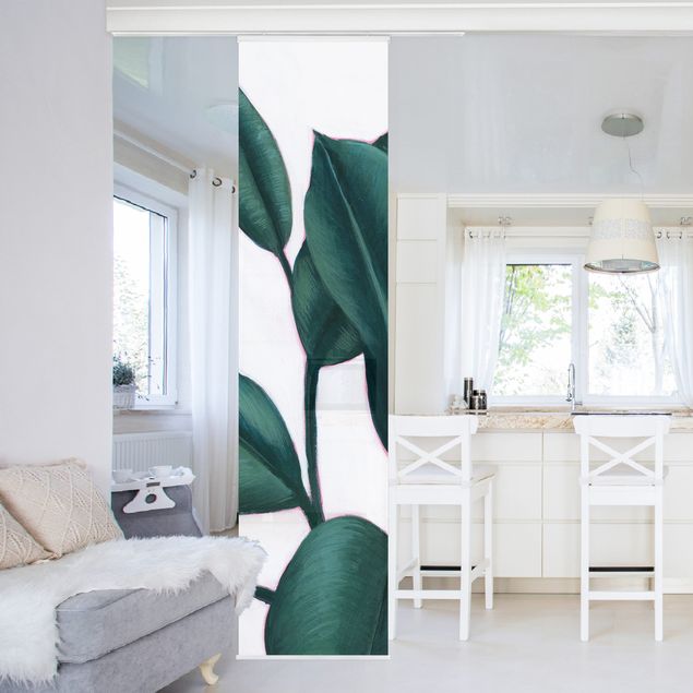 Wanddeko Wohnzimmer Ficusblätter