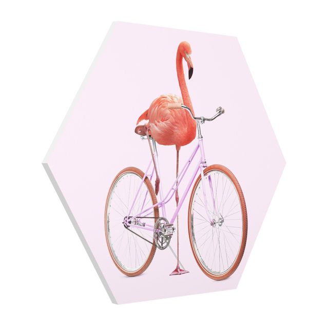 Wanddeko Praxis Flamingo mit High Heels