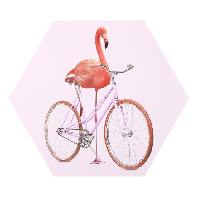 Wanddeko draußen Flamingo mit High Heels