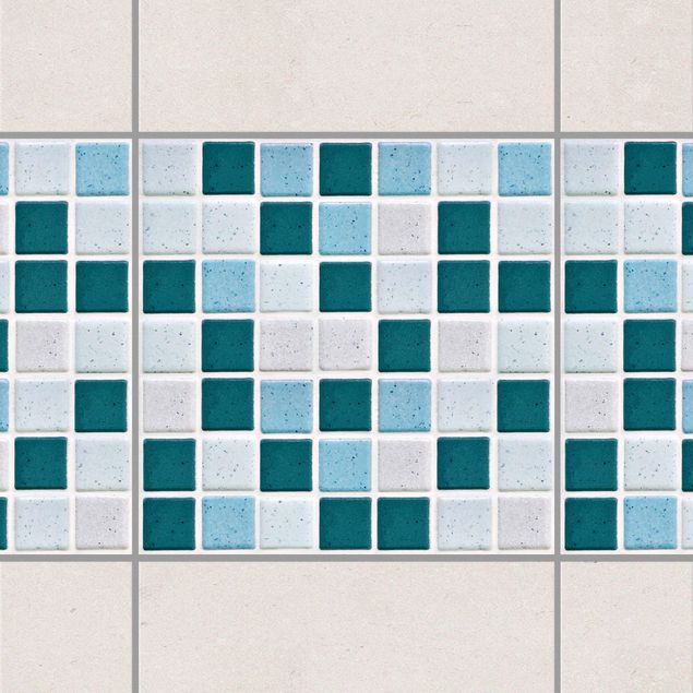 Küchen Deko Mosaikfliesen Türkis Blau