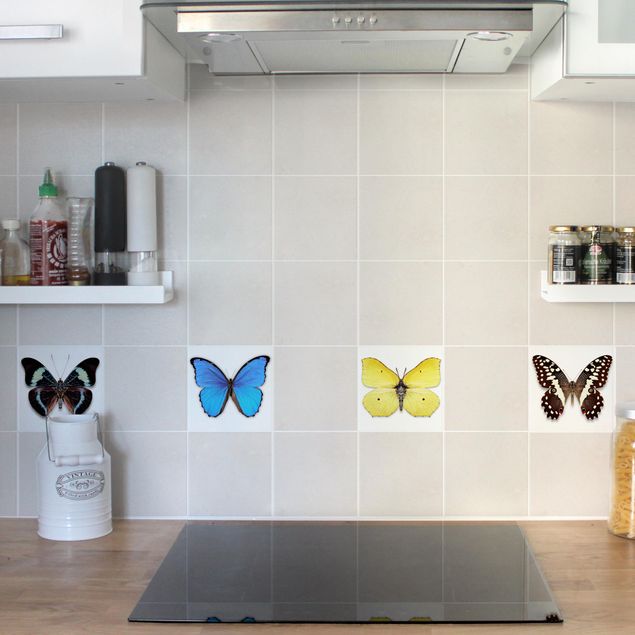 Wanddeko Büro Elegantes Schmetterlingsset