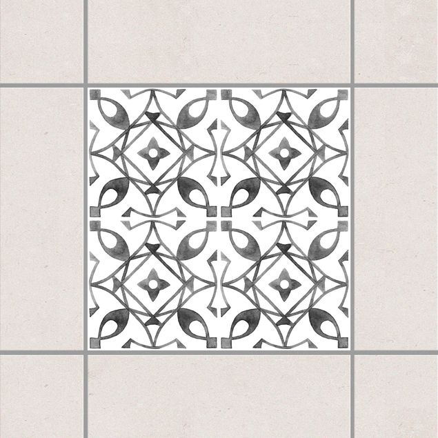 Wanddeko Küche Grau Weiß Muster Serie No.8