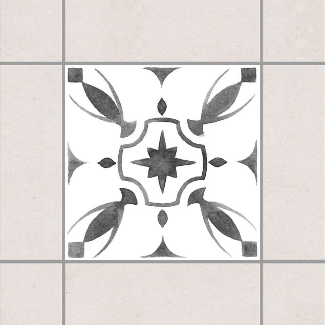 Küche Dekoration Muster Grau Weiß Serie No.1