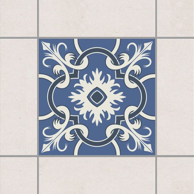 Wanddeko Küche Traditionelle spanische Keramikfliese Blau