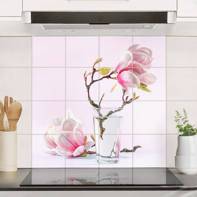 Küche Dekoration Magnolie im Glas