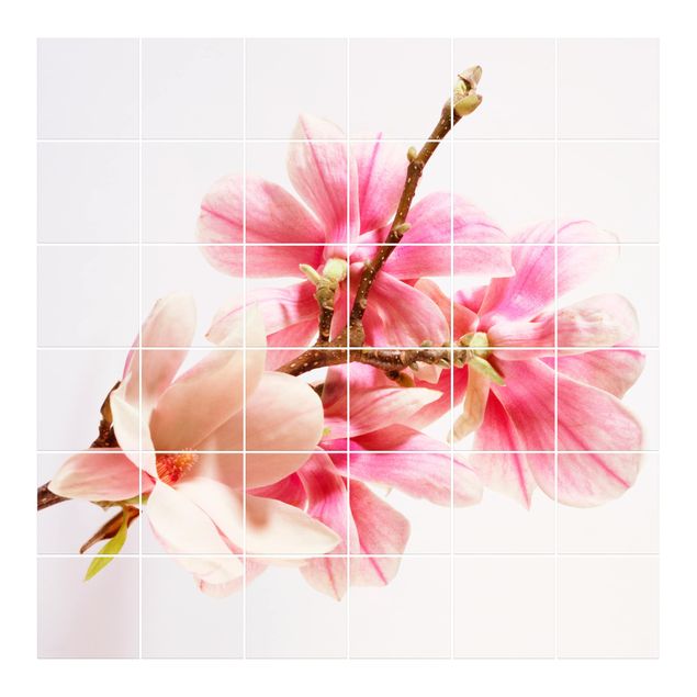 Wanddeko Büro Magnolienblüten