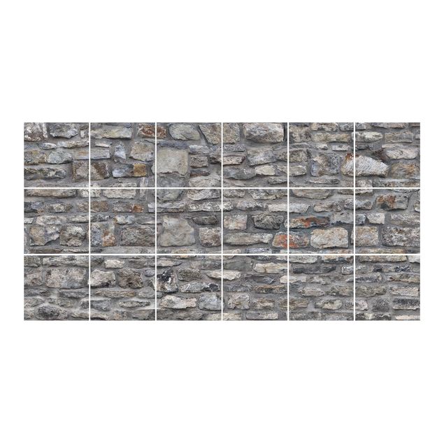 Fliesenfolien Muster Naturstein Tapete Alte Steinmauer