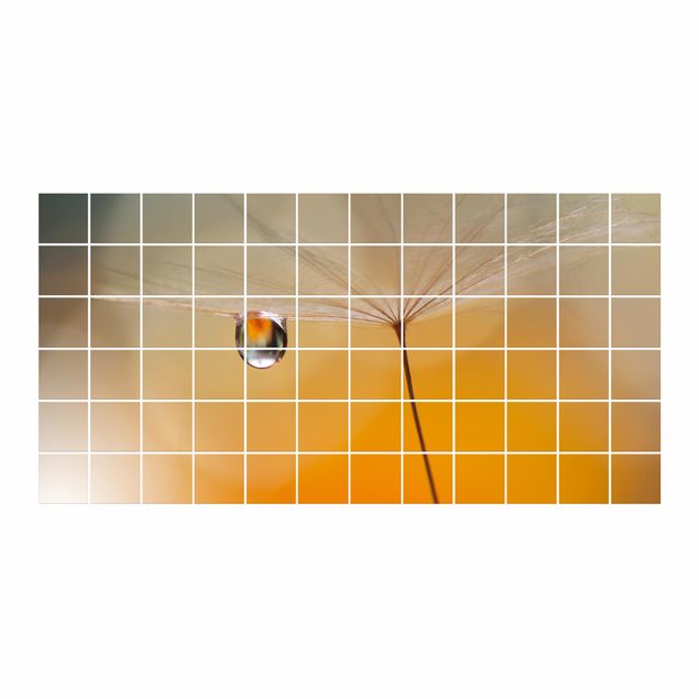 Deko Blume Pusteblume in Orange