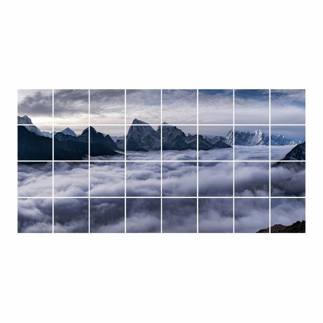 Wanddeko Berg Wolkenmeer im Himalaya