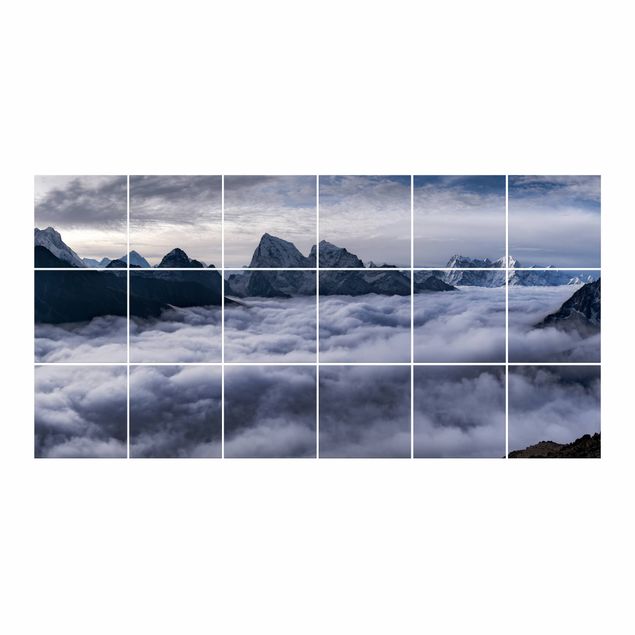 Wanddeko Fotografie Wolkenmeer im Himalaya