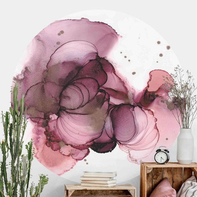 Wanddeko Wohnzimmer Fließende Reinheit in Violett