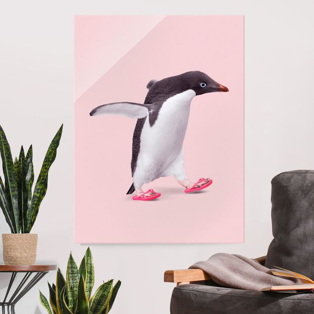 Wanddeko Schlafzimmer Flip-Flop Pinguin