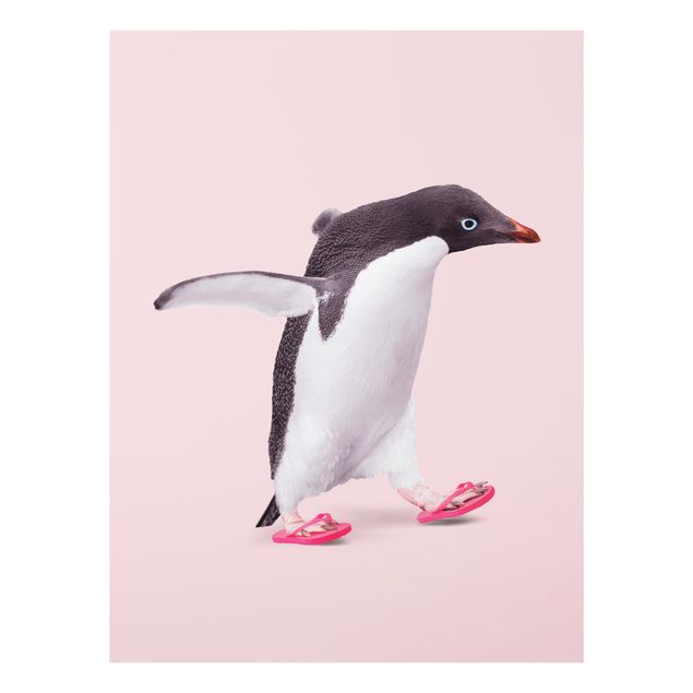 Wanddeko über Bett Flip-Flop Pinguin