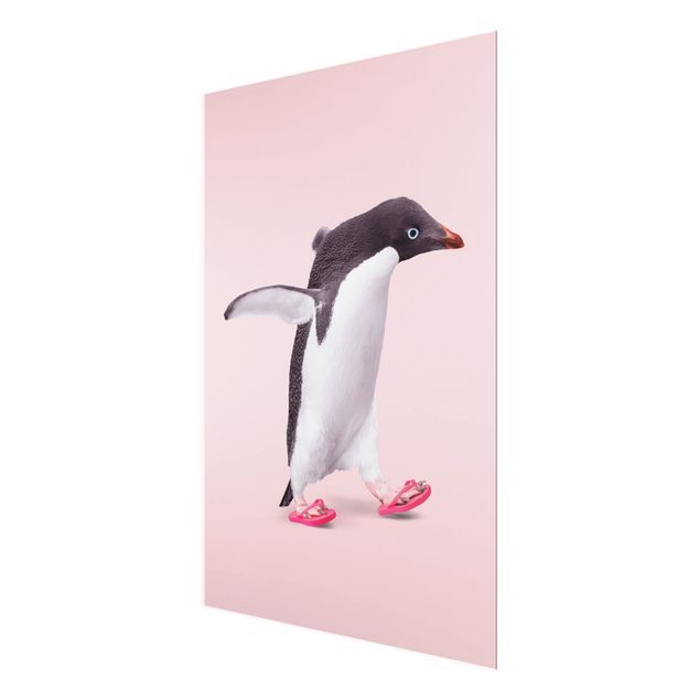Wanddeko Praxis Flip-Flop Pinguin