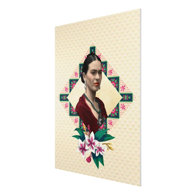 Wanddeko Flur Frida Kahlo - Blumen und Geometrie