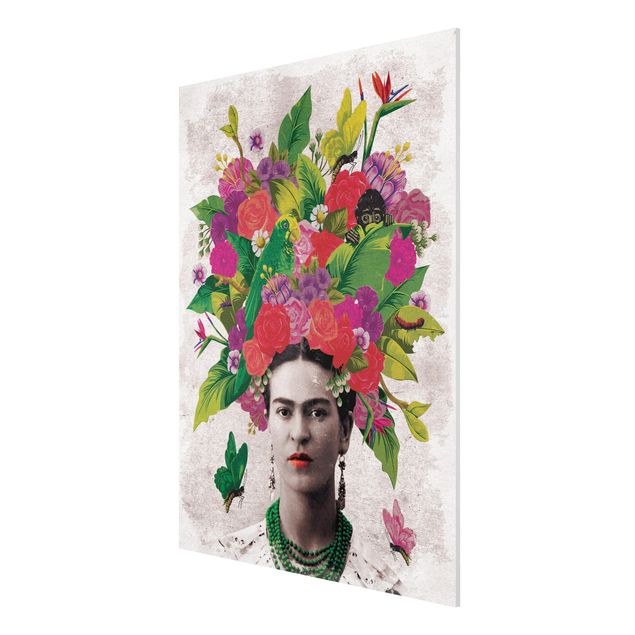 Wanddeko Esszimmer Frida Kahlo - Blumenportrait