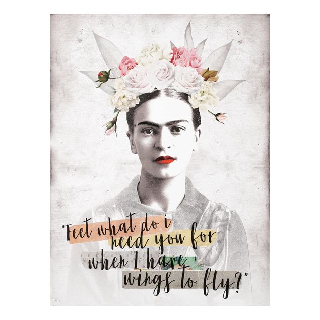 Wanddeko Wohnzimmer Frida Kahlo - Quote